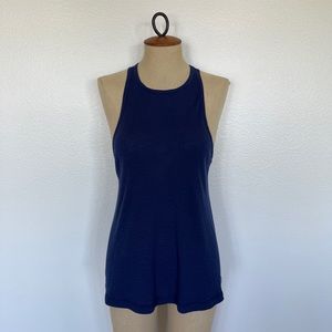 Lorna Jane 041712 Gisele Rib Tank Blue Size S
